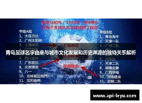 青岛足球名字由来与城市文化发展和历史渊源的独特关系解析 青岛足球名字由来与城市文化发展和历史渊源的独特关系解析